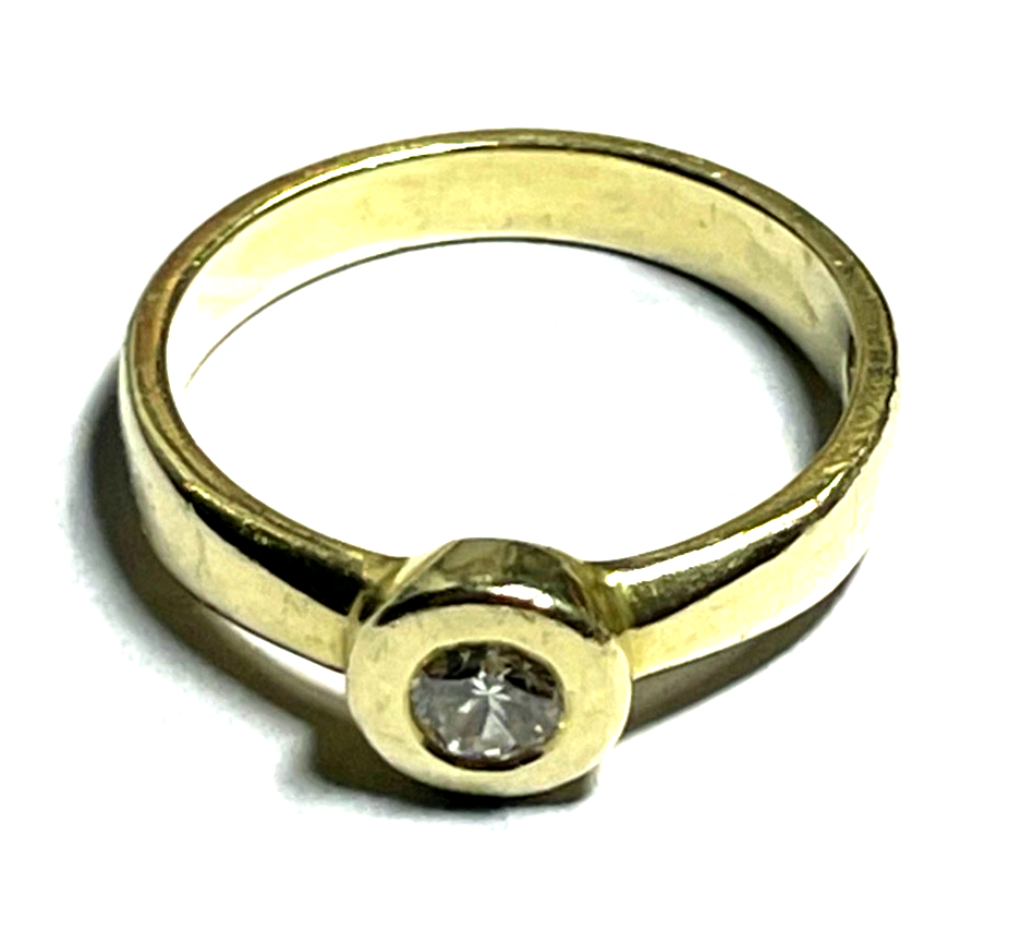 585 Gold 14 K Ring Solitär Brillant 0,5ct. unisex solide Juwelier Qualität RG 568