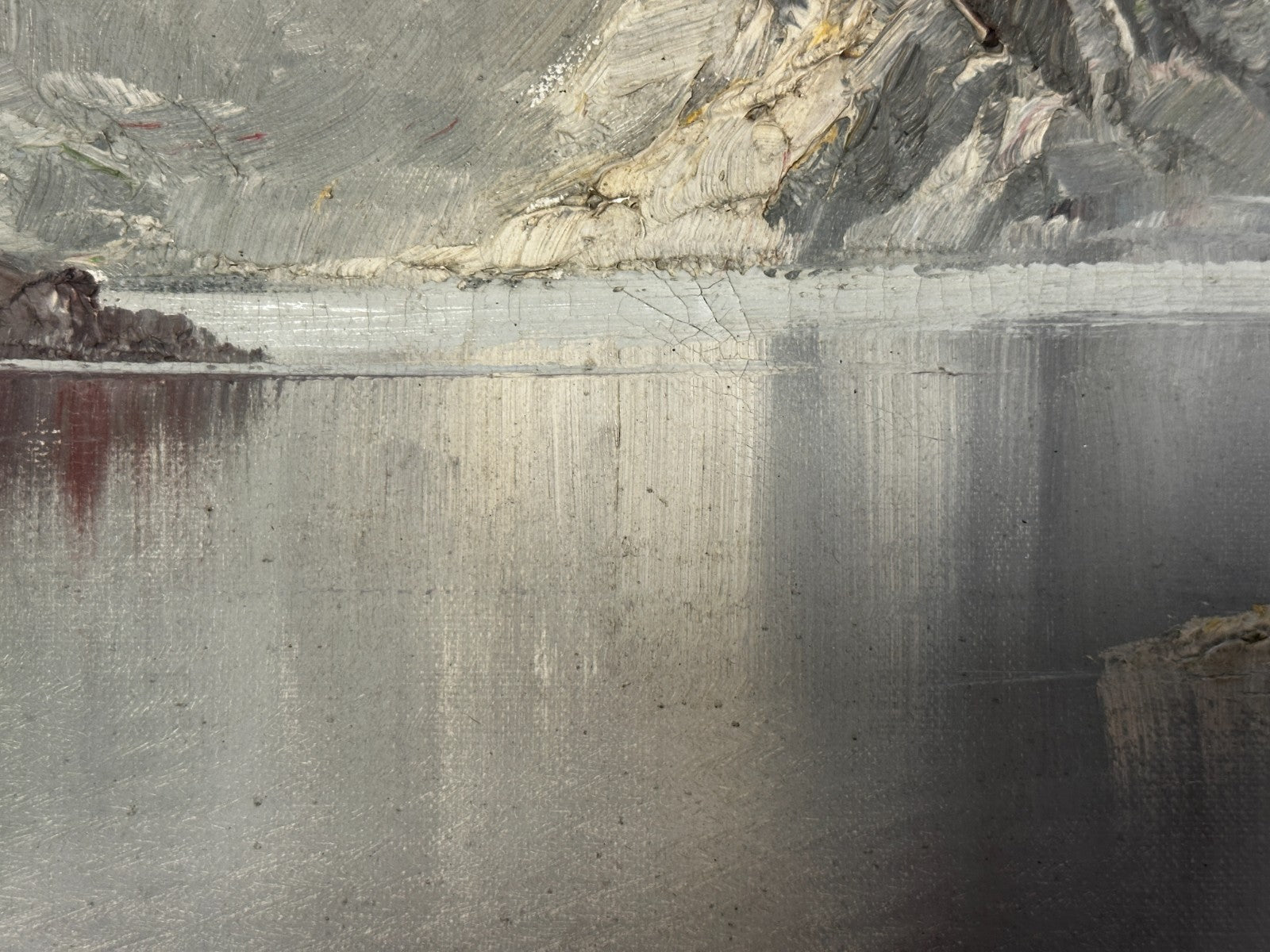 Elsbeth Huther - Öl auf Leinwand - Alpen Bergsee Almhütte - signiert - gerahmt9