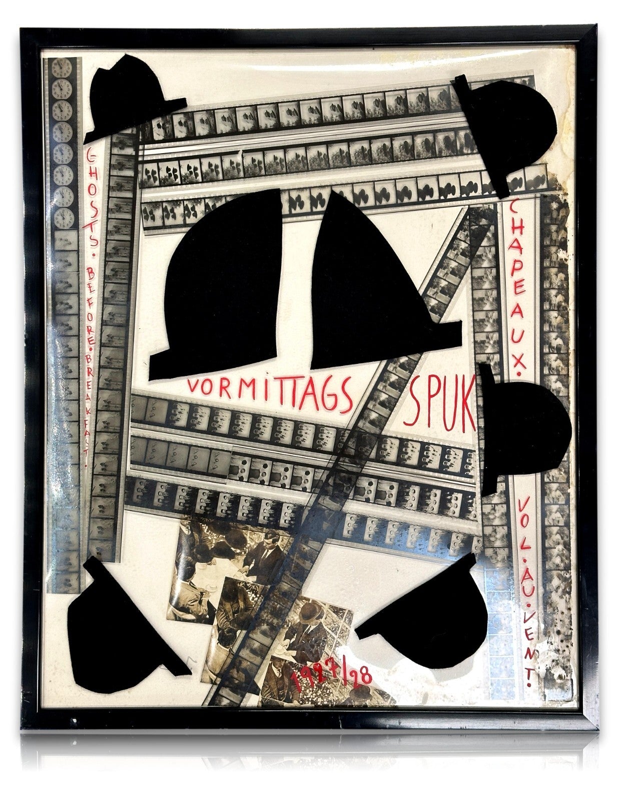 Hans Richter - Collage - Vormittags-Spuck Chapeaux - ca. 1973 - Nr. 4/40 - sign.0