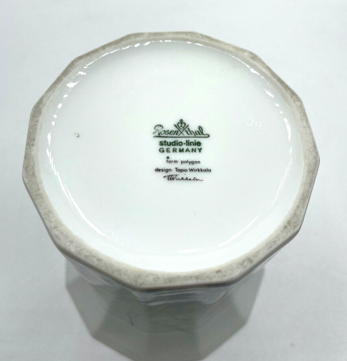 Rosenthal Porzellan Vase Polygon Libelle Tapio Wirkkala H 16 cm Topzustand5