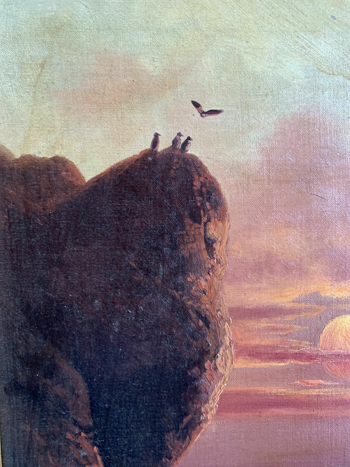  Georg Hoffmann-Salon 1911 - Ölgemälde - Dämmerlandschaft am Meer - gerahmt3