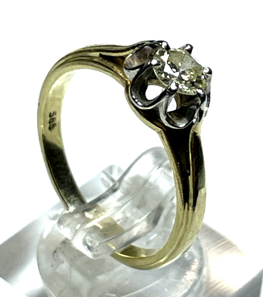 585 Gold 14 K Ring Solitär Brillant 0,5ct. Juwelier Qualität RG 54 Verlobung8