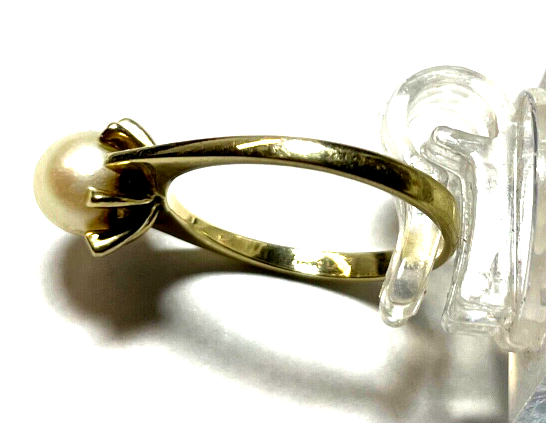 Solider Klassiker 585 Gold 14 K Ring RG 53 mit Akoya Perle Juwelier gepflegt3