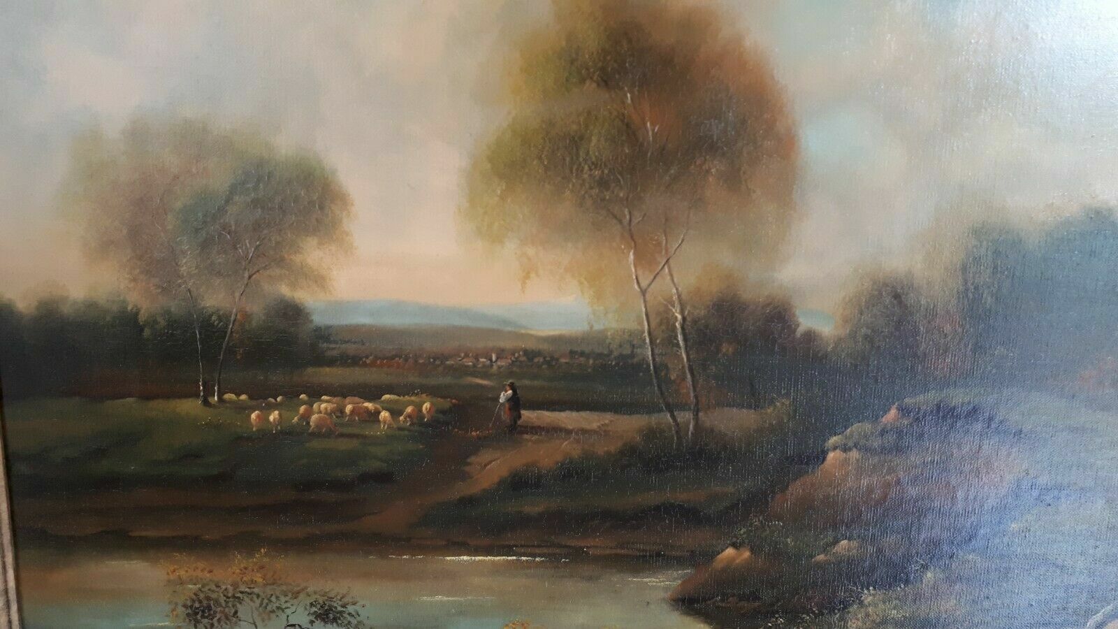 Gemälde - Öl auf Leinwand - gerahmt - signiert - E. O. Hoerl - Landschaftsbild1