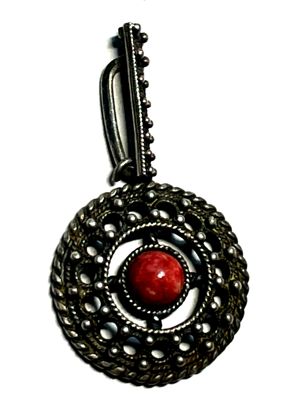 Antik Sterling Mikkelborg Norway Design Filigree Anhänger Rhodolit Handarbeit6