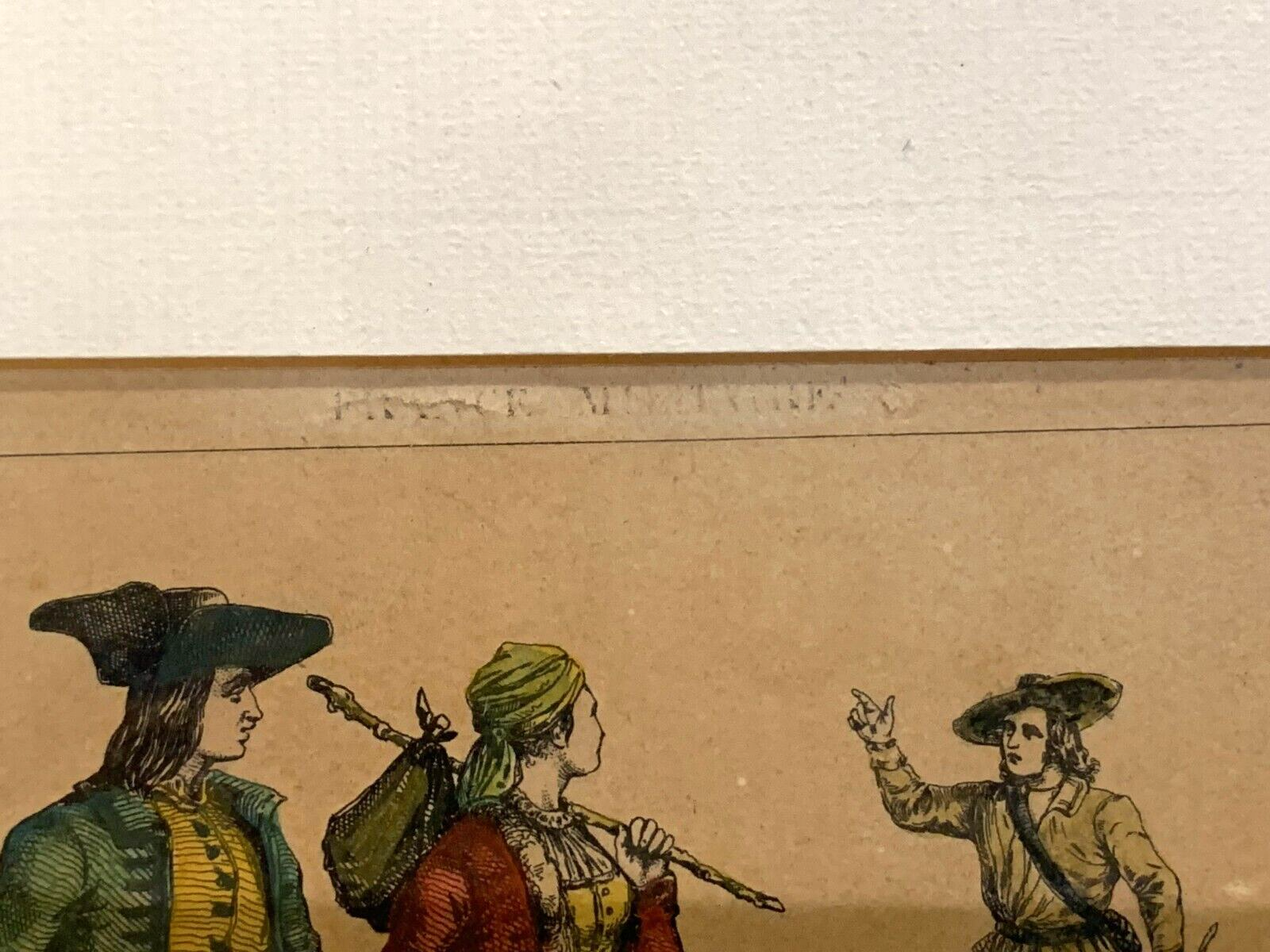 Alexandre Lacauchie - Kupferstich koloriert - Bauern Mährens Trachten Mode 18303
