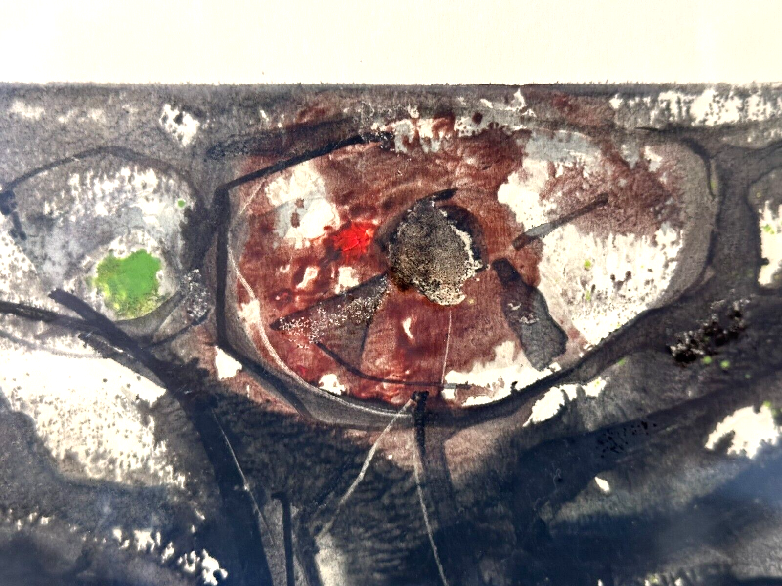 Walter Lindner 1936-2007 - Monotypie auf Papier 1970 - signiert und gerahmt3