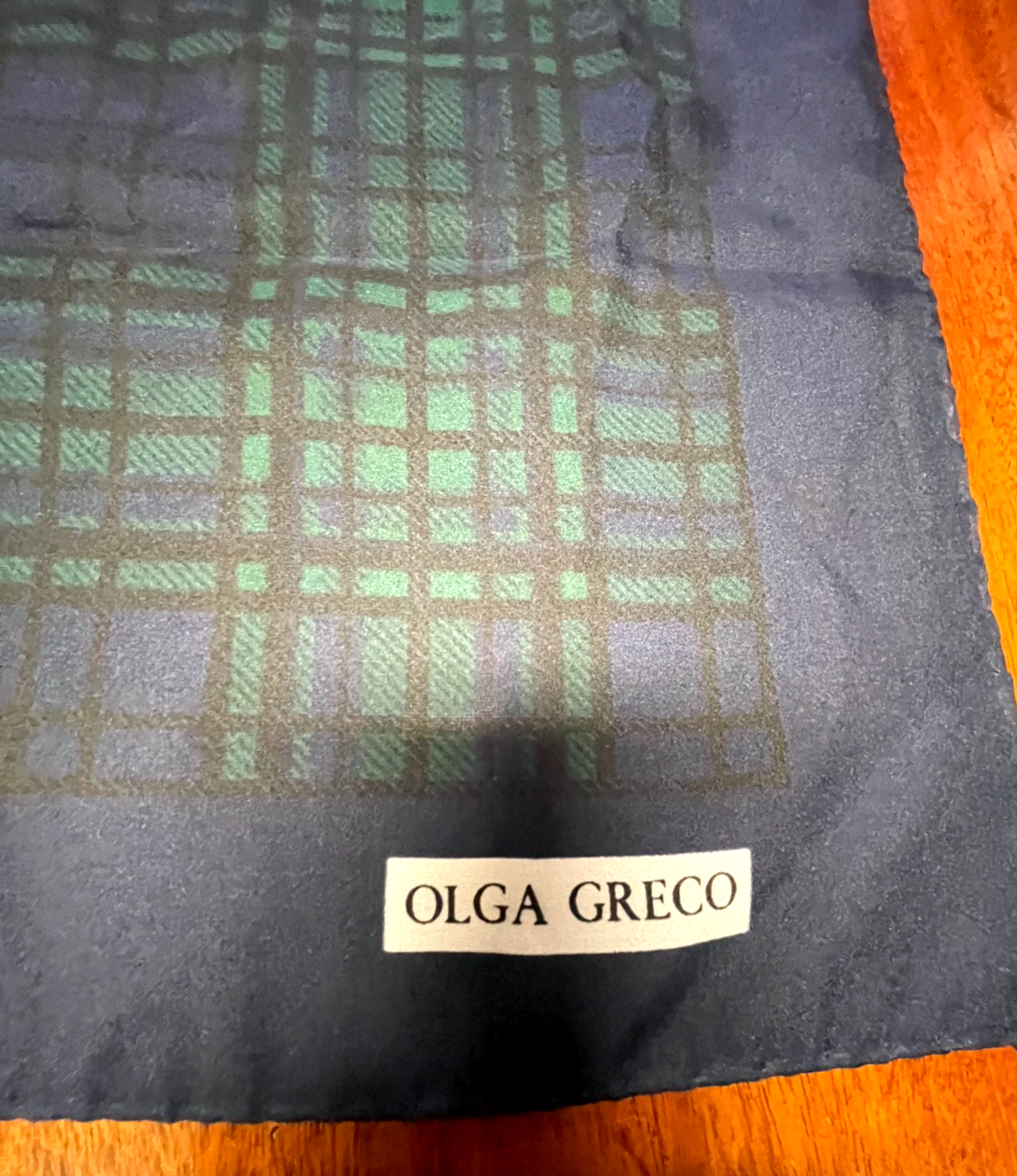 Vintage original OLGA GRECO Seidentuch Schal Halstuch Seide ca. 76 x 76 cm1