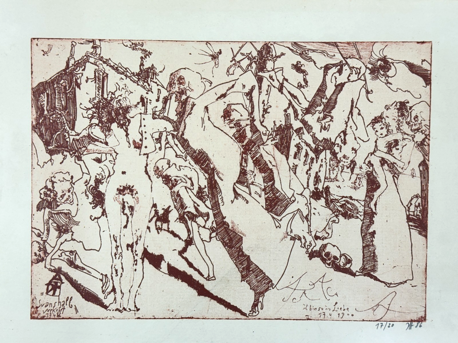 Horst Janssen – „Svanshall verkehrt“ - 1986 – signierte Lithografie (17/20)  RAR1