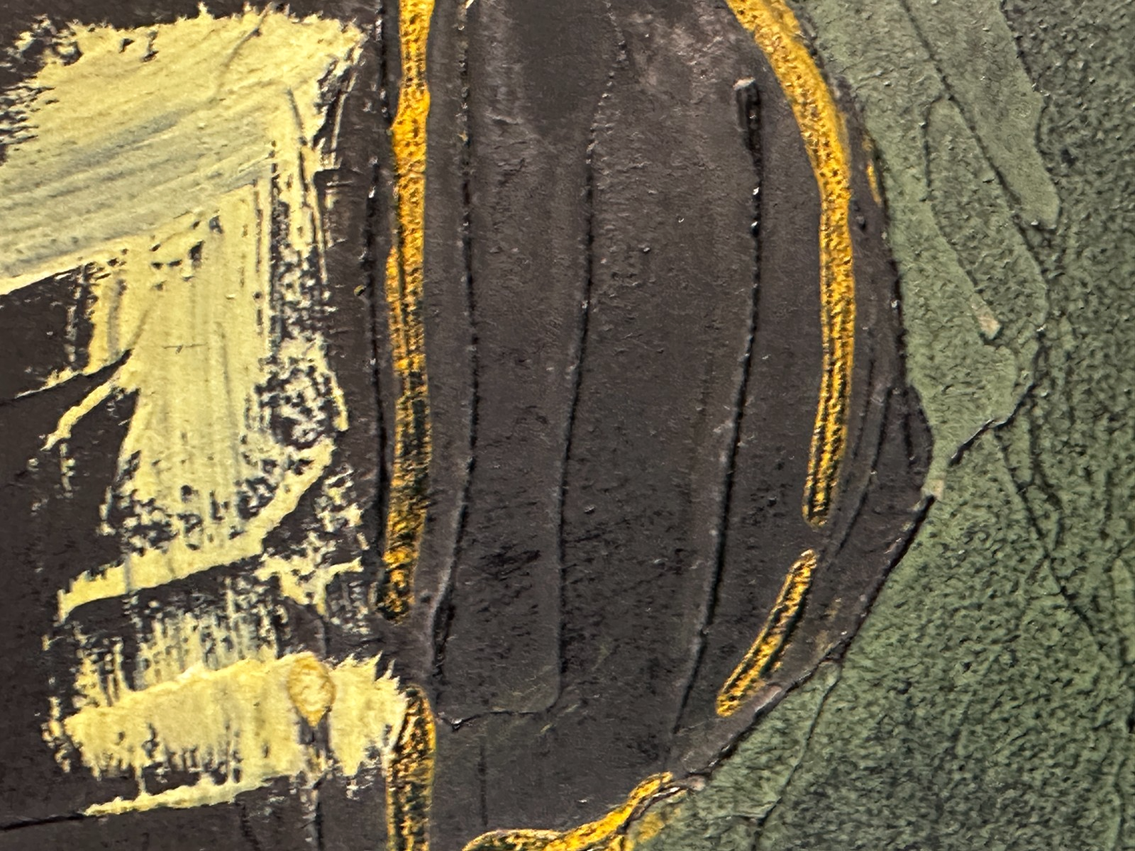 Bohumil Samuel Kečíř – Abstraktes Stillleben Obstschale – Mischtechnik/Spachtel9