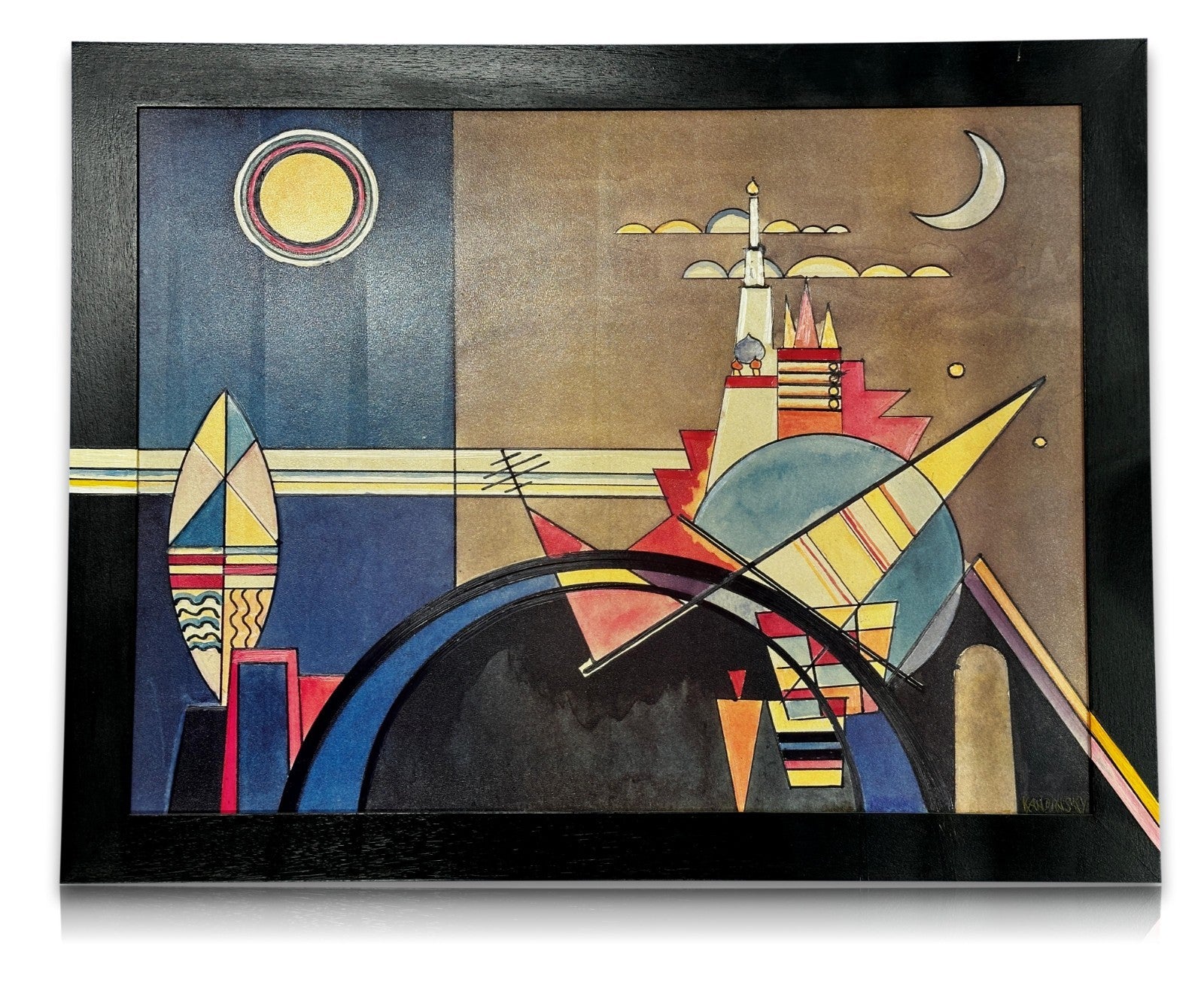 Wassily Kandinsky – La Grande Torre Di Kiev - Öl auf Hartfaser - signiert0