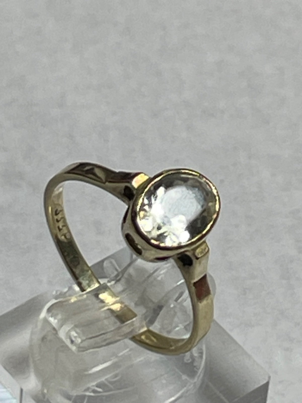 Vintage Design 333 Gold 8 K Ring Turmalin Ø 17 mm RG 54 Juwelier gebraucht4