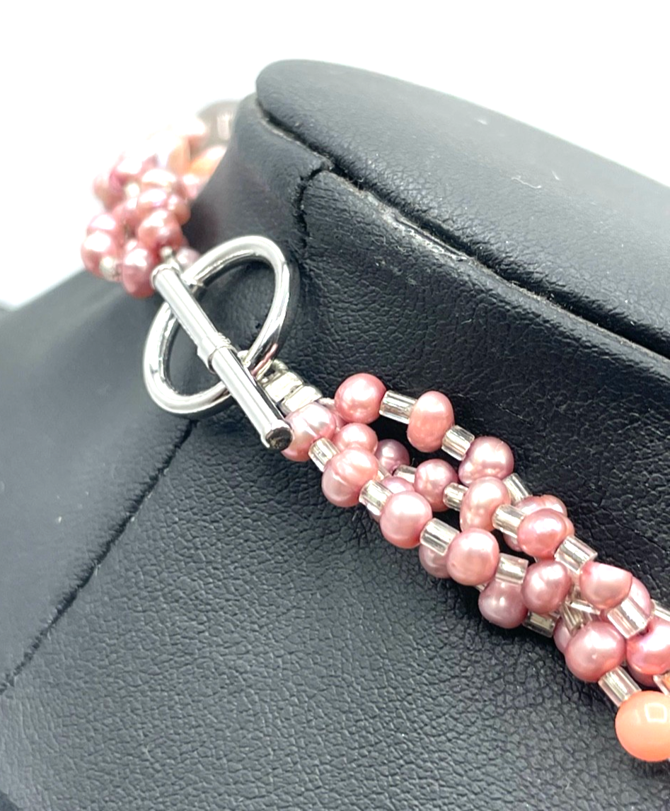 Neuwertiges Set MY PEARL Halskette + Armband 925 Silber Edelsteine SWZ Perlen8