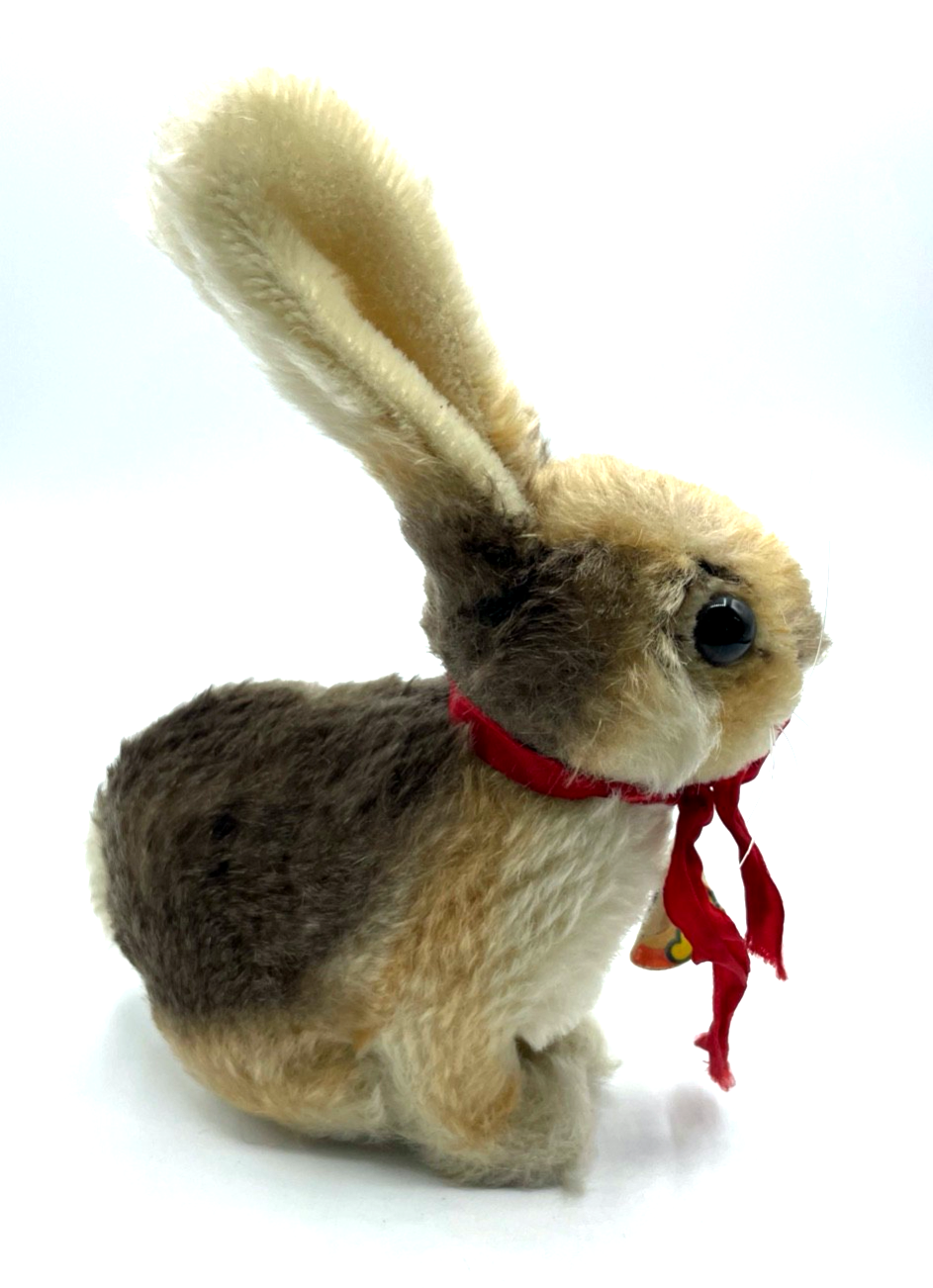 Antik Steifftier Steiff Hase Sonny gepflegt H  20 cm L 16 cm Knopf Fahne Label4
