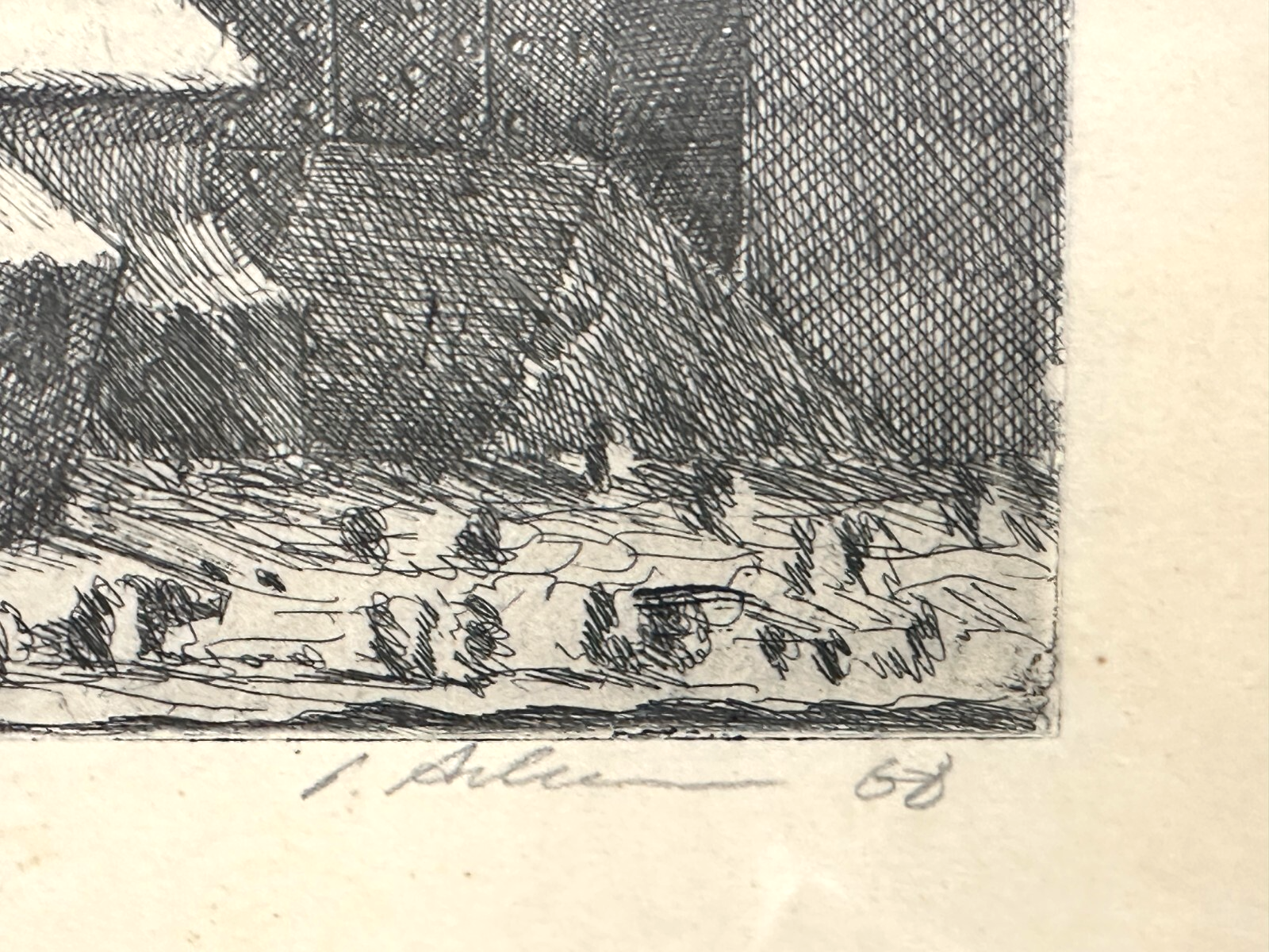 Peter Ackermann 1934-2007 - Radierung - Mitte der Landschaft 1968 - E.A Ausgabe4