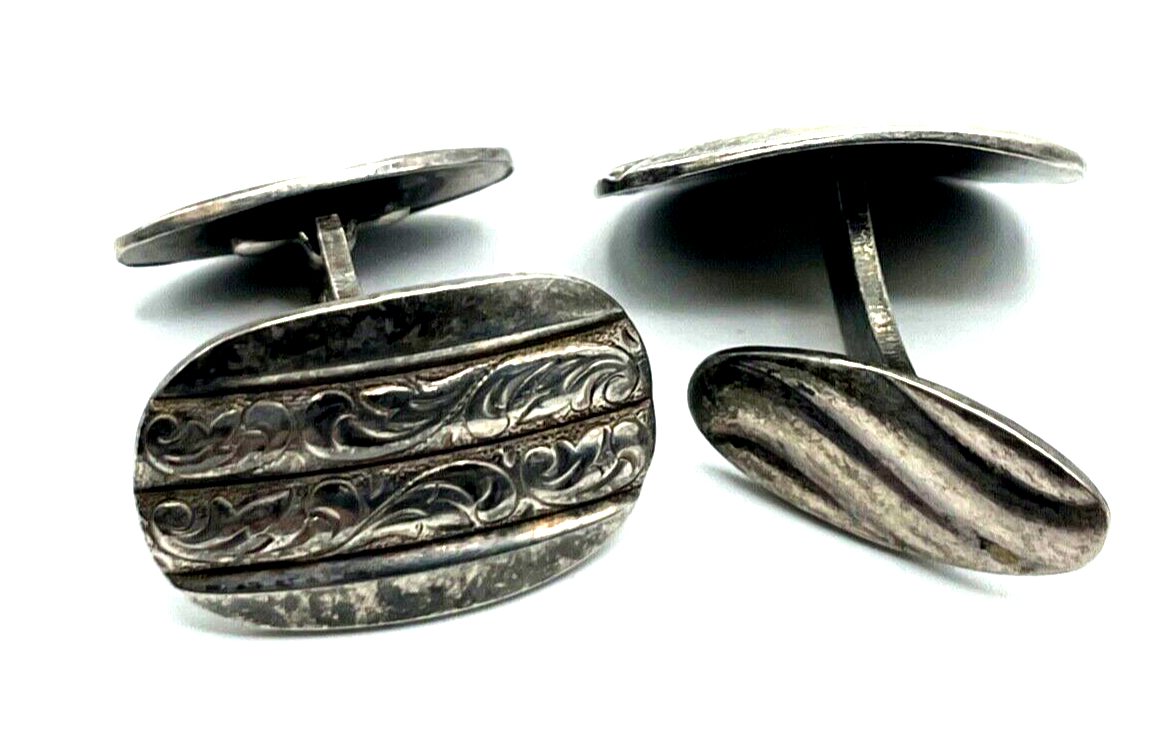 Antik Manschettenknöpfe attraktive Gravur klassisch elegant sehr gepflegt unisex4