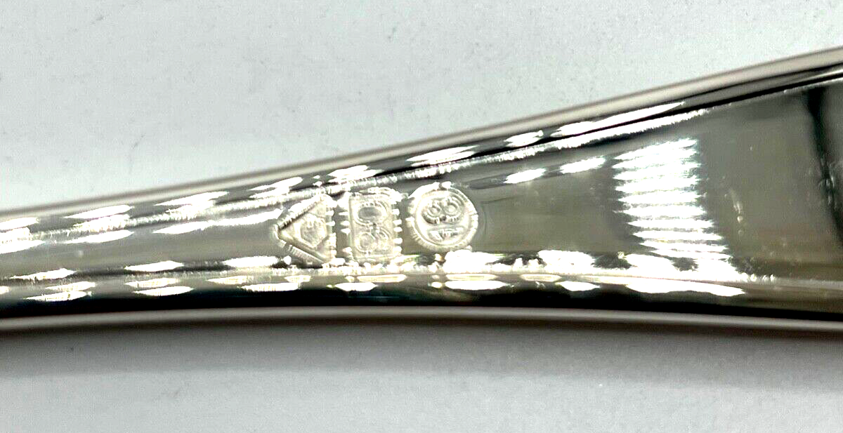 6 x Kuchengabel Chippendale J. Grimminger Schwäbisch-Gmünd 90 Silberauflage gepf3
