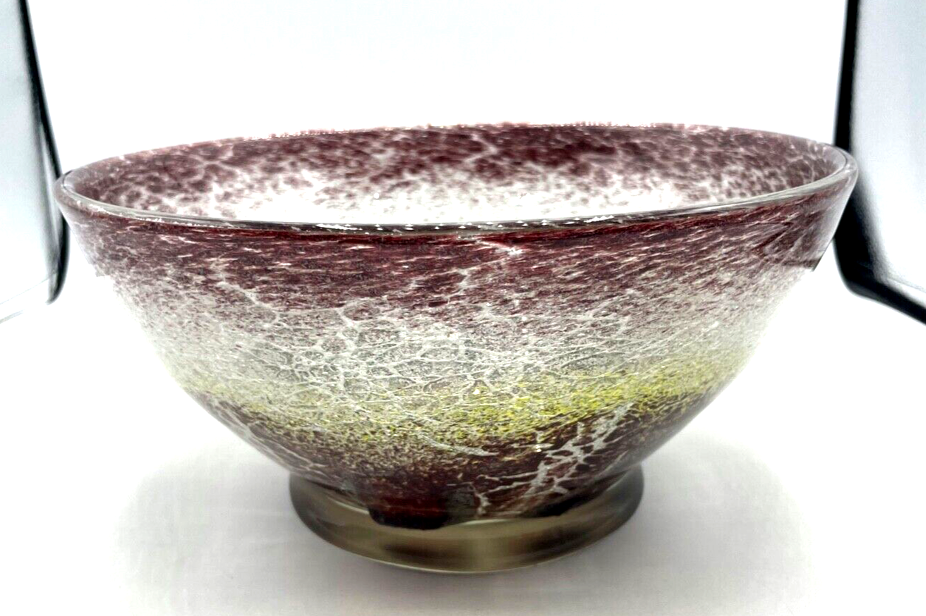 Antik IKORA Glas WMF Schale ungewöhnliche Form 1A Zustand Ø 25 cm H 12,5 cm1