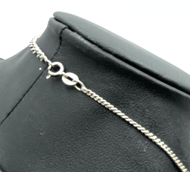 Vintage 925 Silber Halskette Panzerkette 2 fach Panzer Dekor L 74 cm3