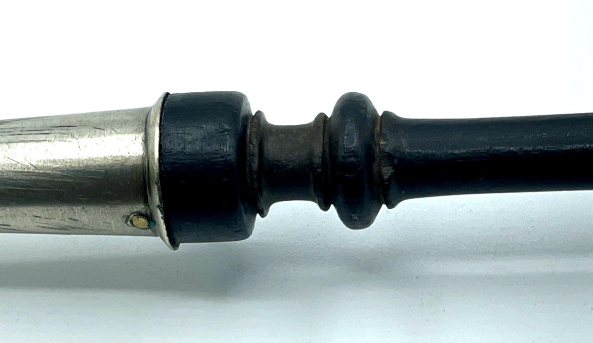 Antik Biedermeier Silber 1 Vorleger Kelle alte Punzen L 43 cm teilvergoldet Holz5
