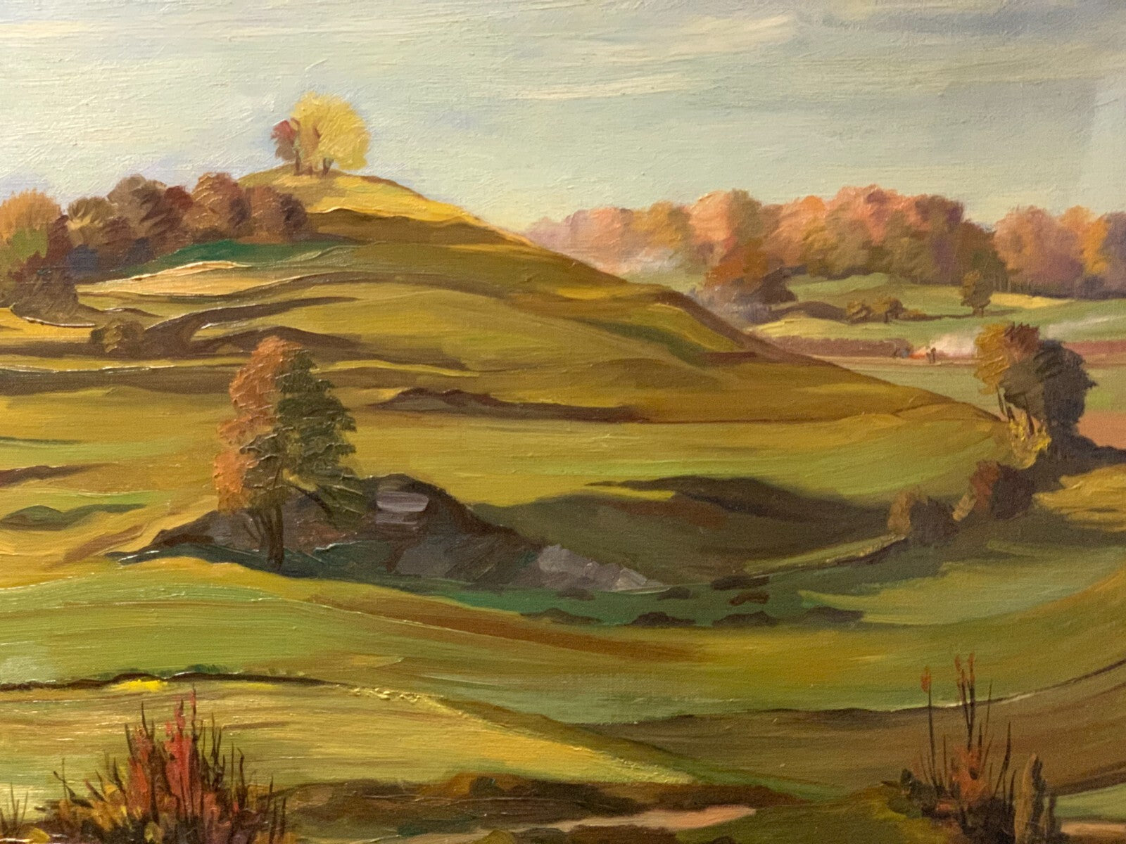 Fritz Mader 1900-1998 - Herbstlicher Hang 1955 - Öl auf LWD - gerahmt - signiert1