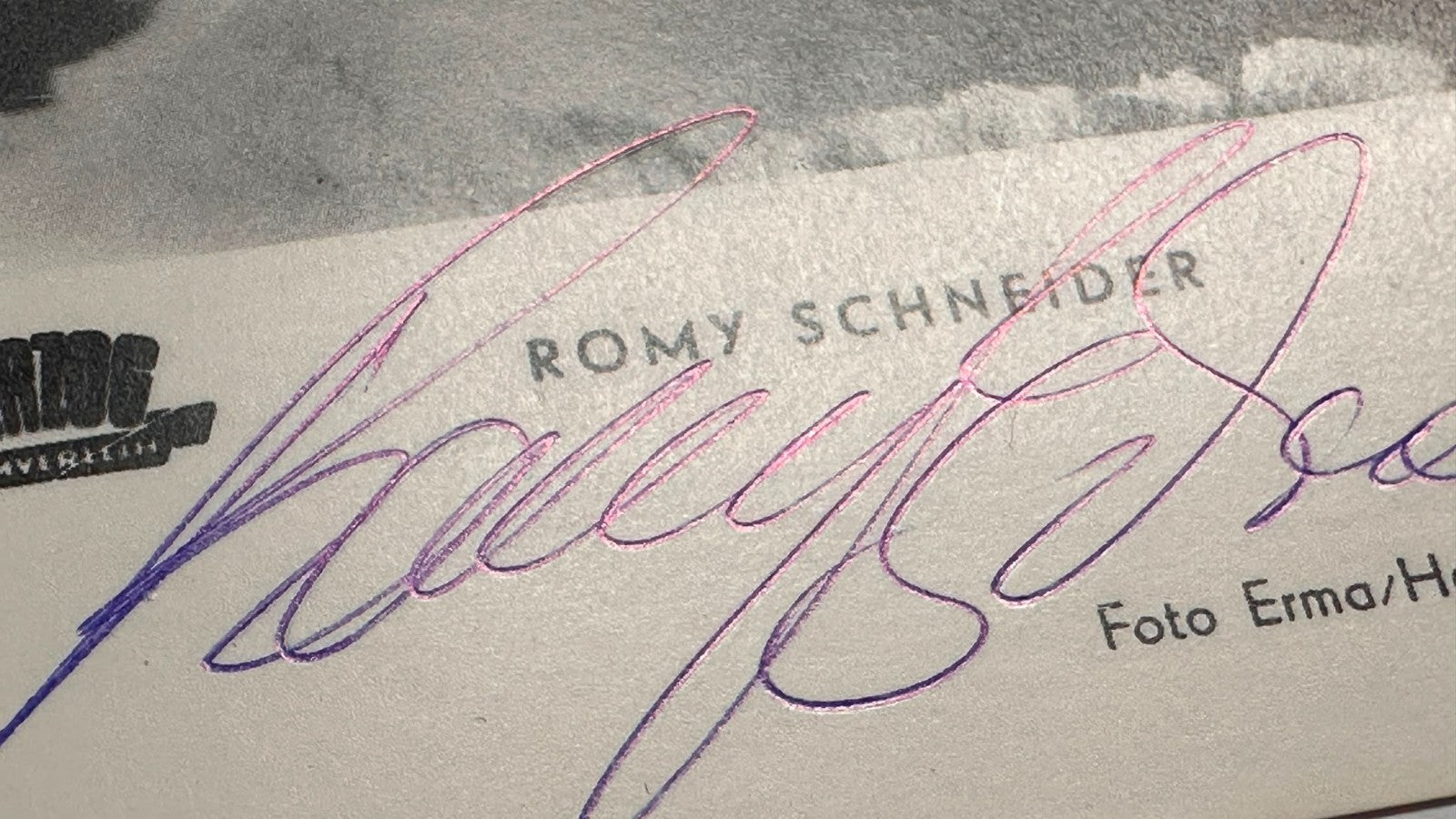 Romy Schneider Autogramm - alte Sissi Fotokarte - handsigniert Erma Herzog-Film0