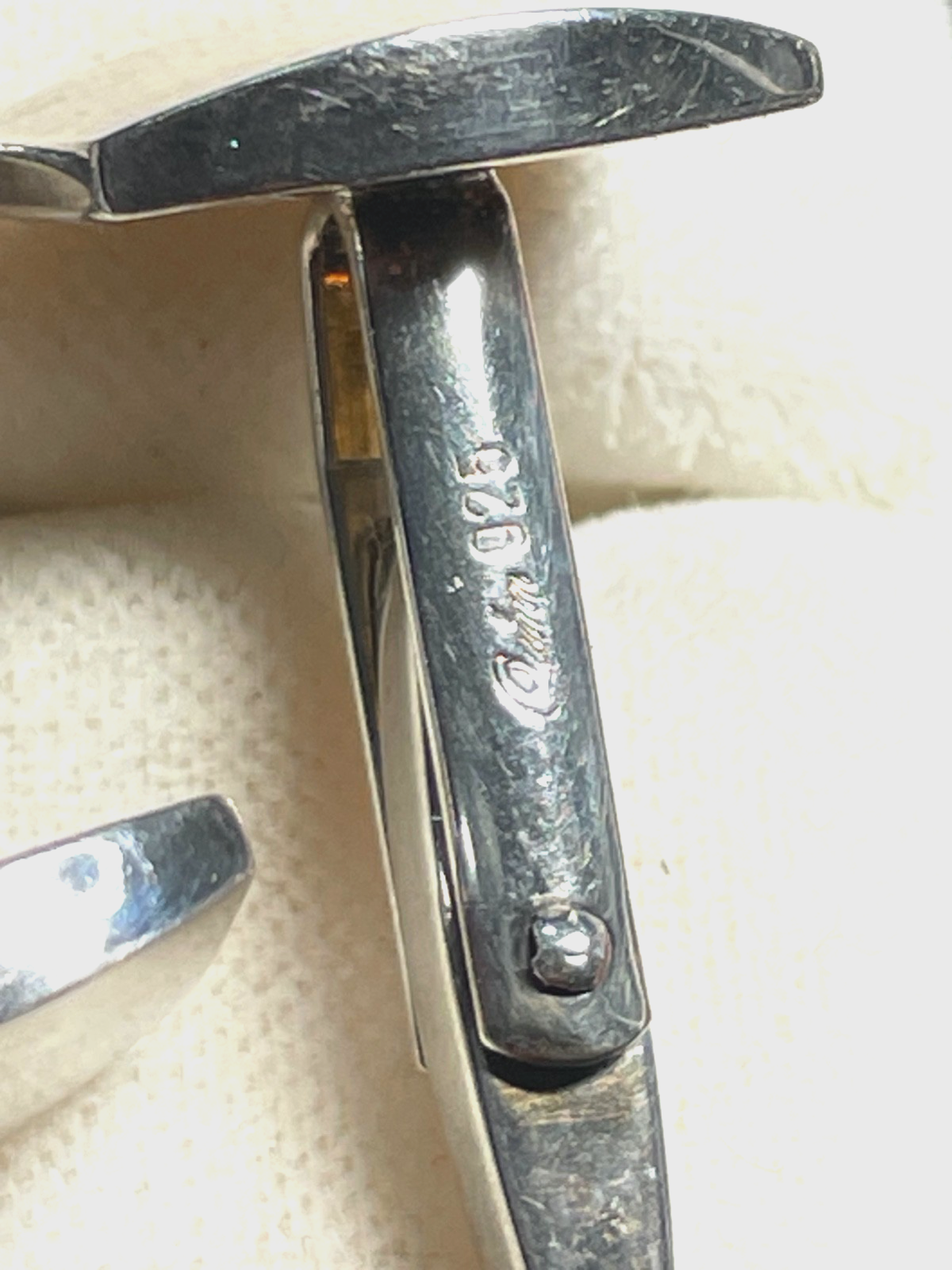 QUINN 925 Silber Manschettenknöpfe gebürstet puristisch klassisches Design2