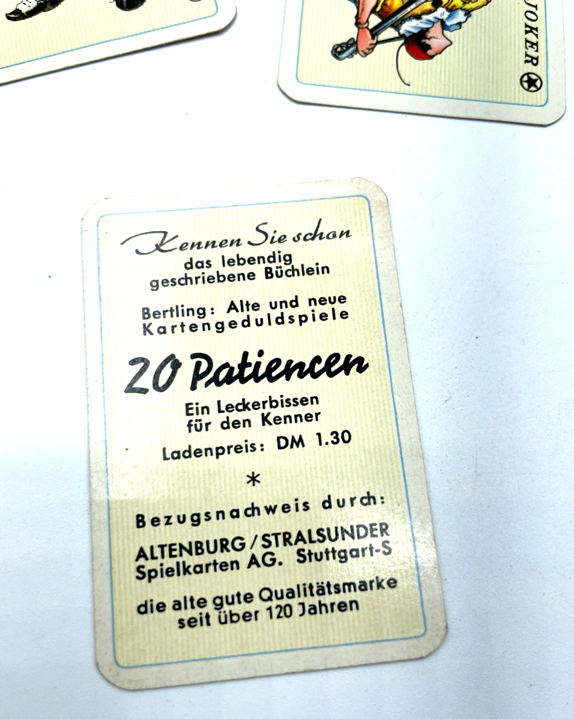 Dachbodenfund altes kl. Patience Kartenspiel Altenburg Stralsunder Spielkarten5