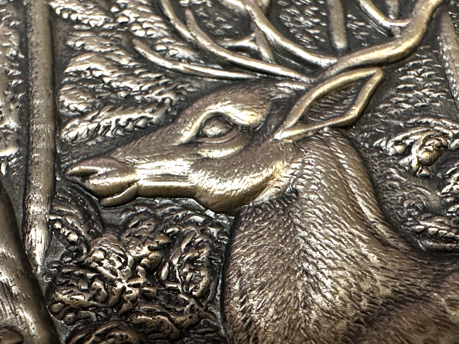 Silberrelief - Jagdszene J. E. Ridinger – Feinsilber 999 – limitiert 87/12006