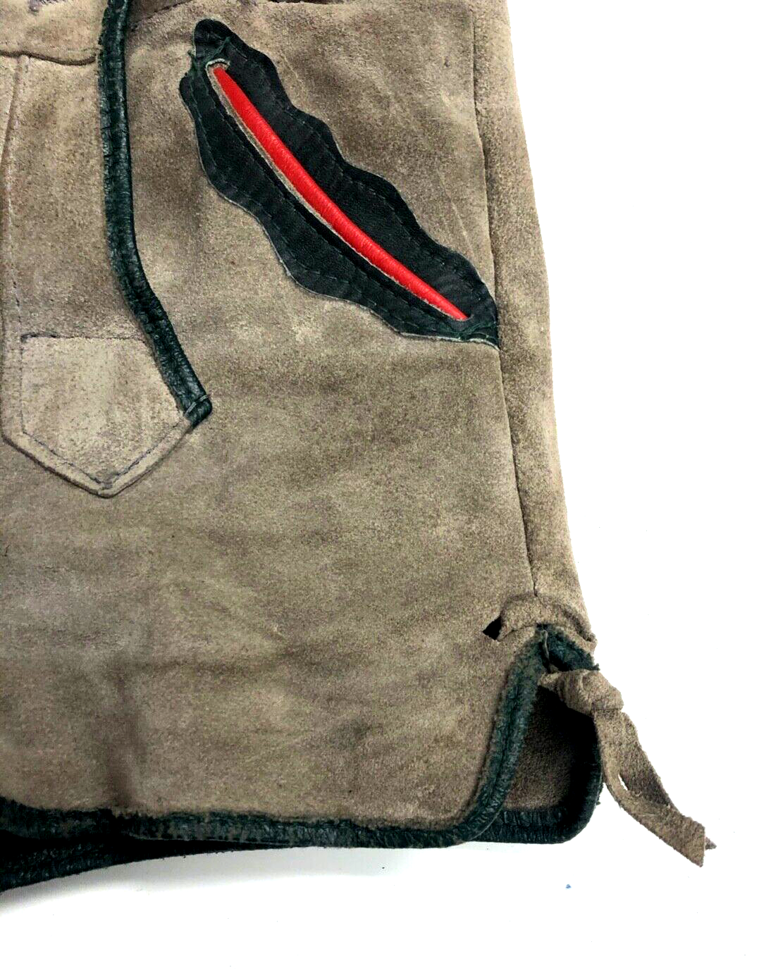 Vintage Knaben Lederhose gebraucht rustikal auch hübsche Deko Handarbeit s. Text10