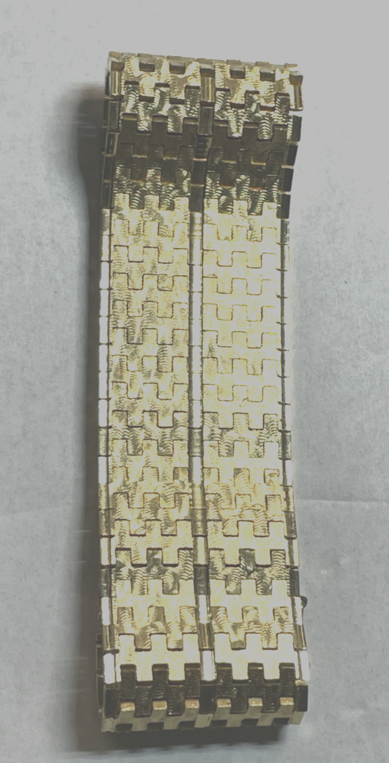 Mega Teppich Armband vergoldet Topzustand B 28 mm L 19,5 cm Modeschmuck wie echt2