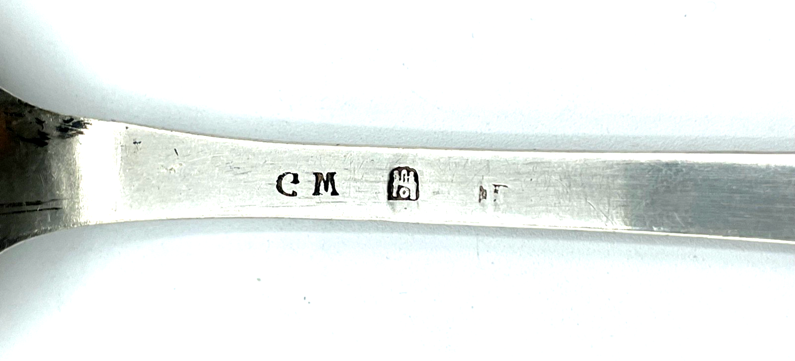 Antik  Biedermeier Silber 1 Vorleger Löffel alte Punzen L 23,2 cm teilvergoldet6