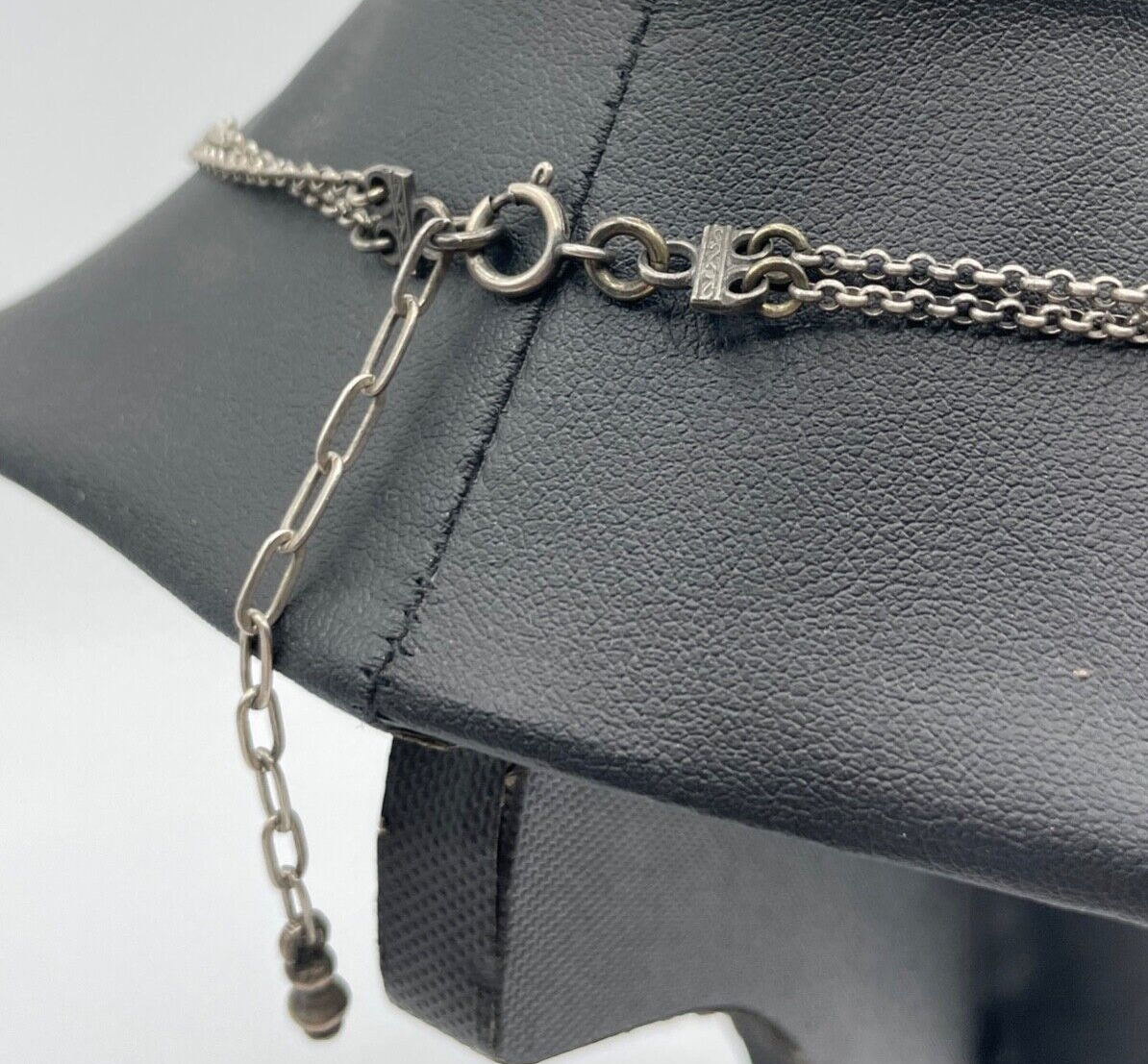 Antik schöne 835 Silber Halskette Kropfkette Erbskette 4 reihig Tracht Dirndl4