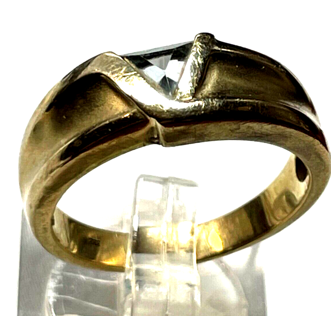 Modernes Design 333 Gold 8 K Ring mit Blautopas Ø 18mm RG 57 Juwelier gepflegt5