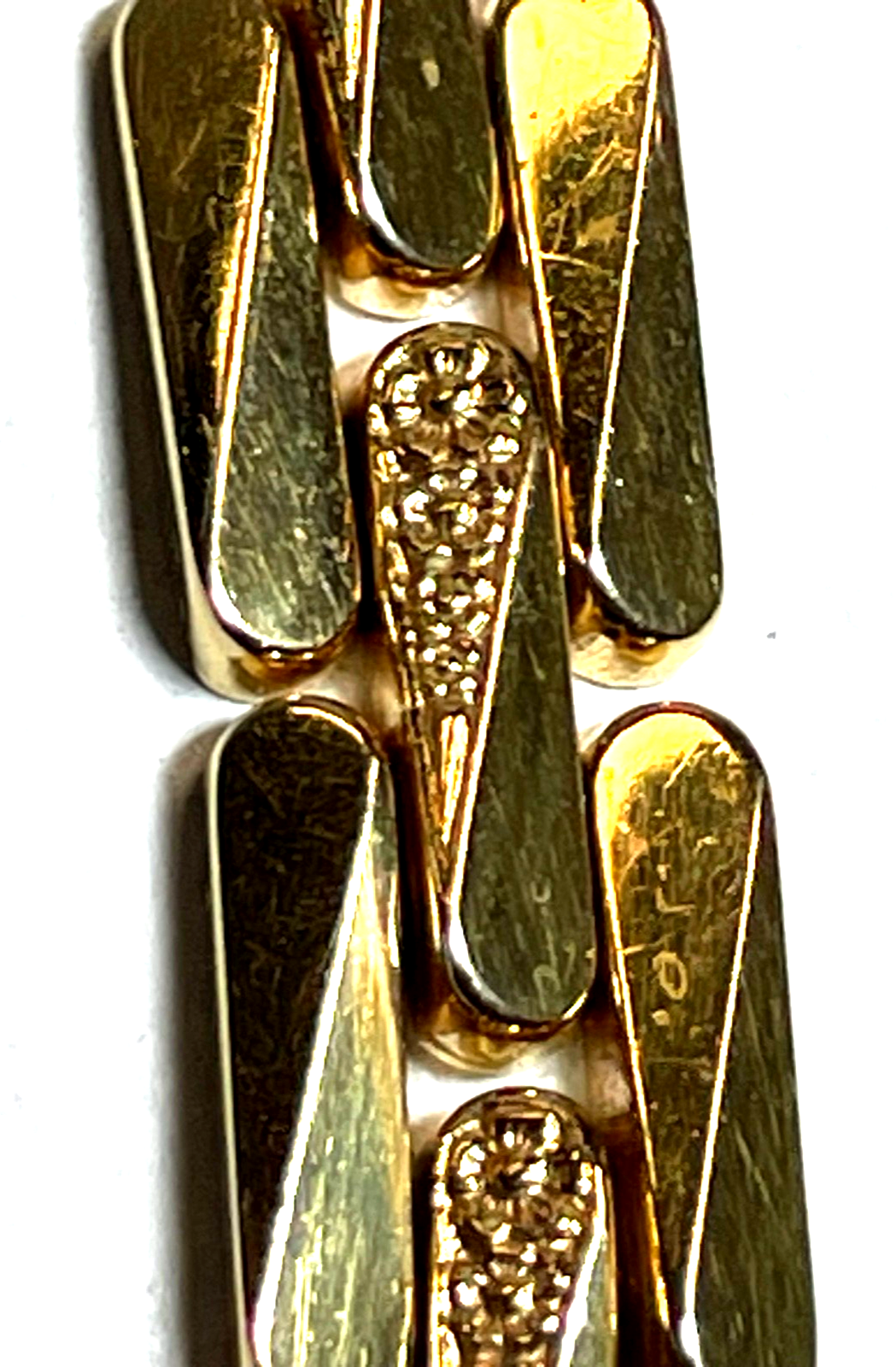 Solides 750 Gold 18 K apartes Armband Juwelier L 18,5 cm B 12 mm gepflegt 29,095