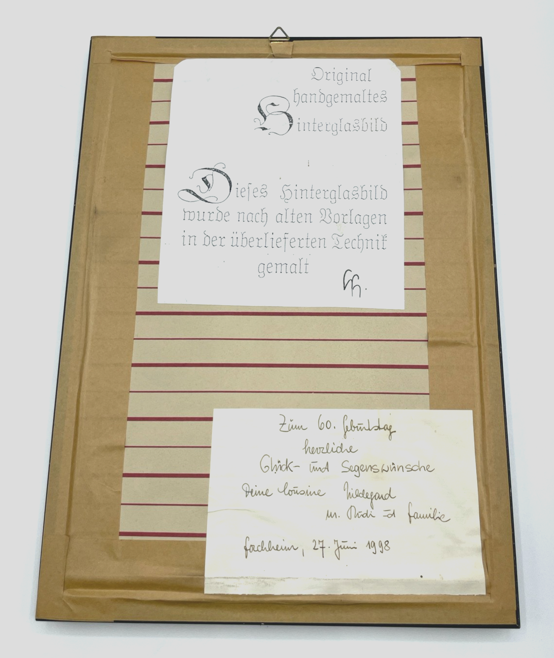 Hinterglasbild Handarbeit Hinterglas Malerei christlich Segen Spruch 32,5 x 23,52