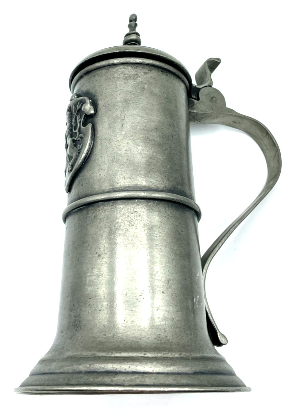 GILDE  Zinn Deckel Kanne Deckelkrug Schank Krug H 28 cm Antikstil Löwe Wappen9
