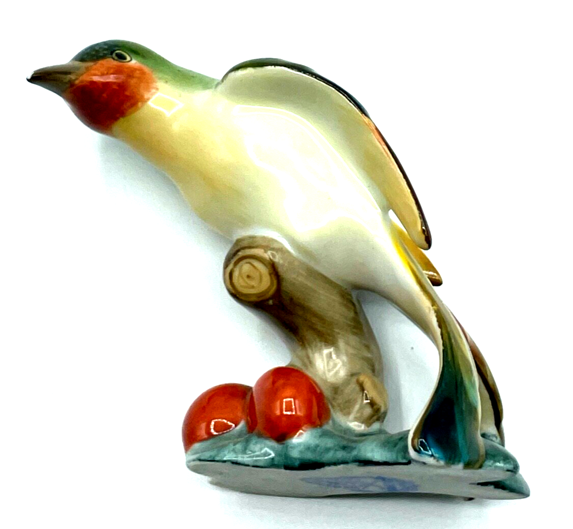 Vintage Herend Porzellan Figur Vogel handbemalt kleine Macke Schnabel s. Bilder4