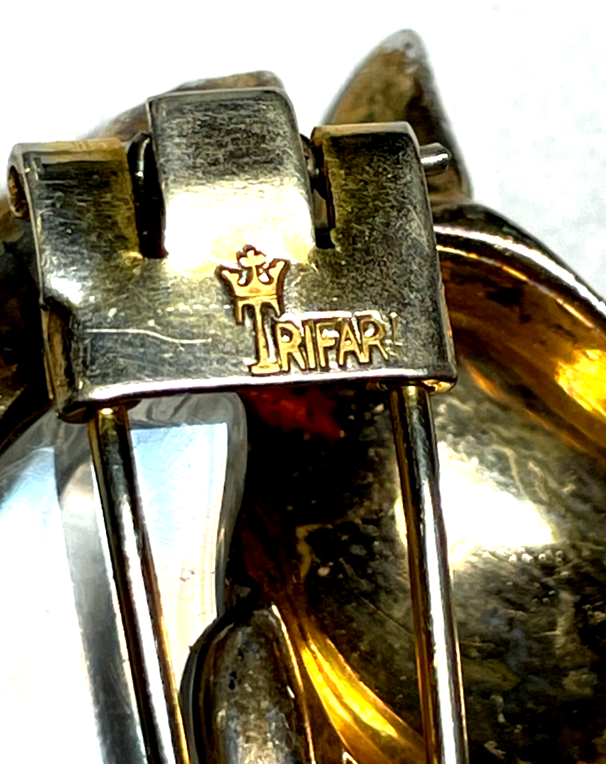 Vintage Trifari Jelly Belly Pferdekopf Brosche Sterling Alfred Philippe 194010