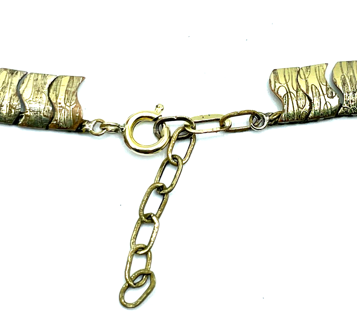 Vintage Amerikaner Golddouble Kleopatra Collier Gold Double Halskette L 42+4 cm6