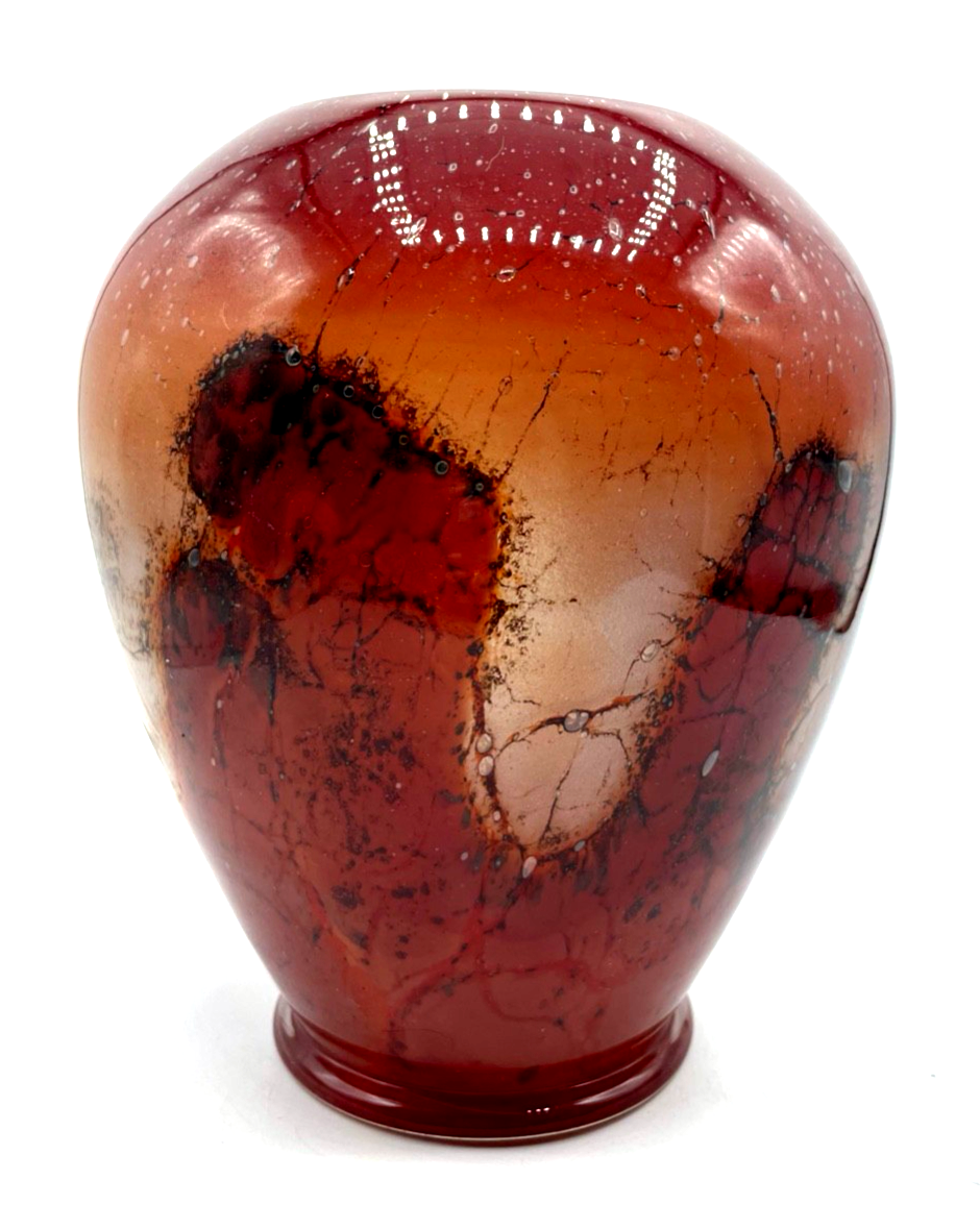 Antik WMF IKORA Glas Wiedmann  1A Zustand intensiv rot Vase8