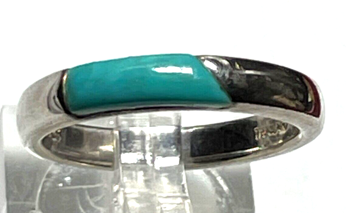 Set Türkis Armband breit + 925 Silber Ring mit Türkis Ø 18 mm RG 57 sehr gepfl.10
