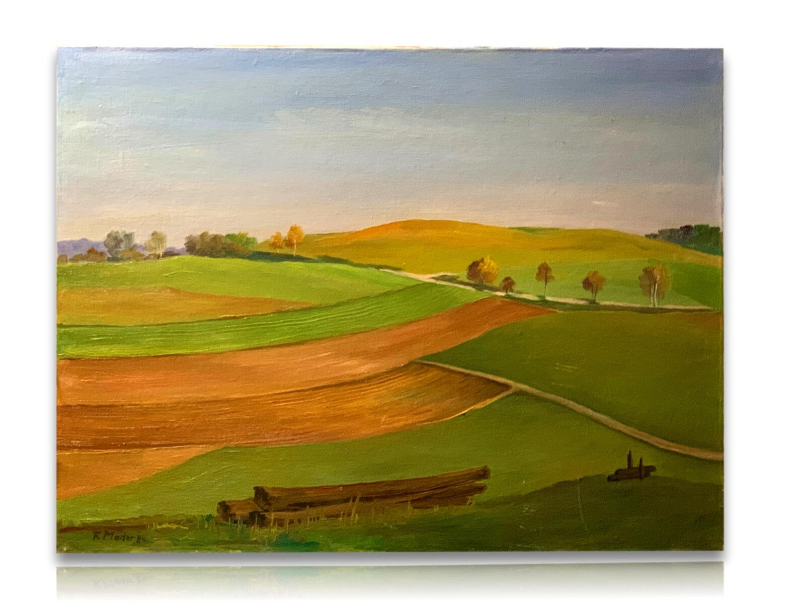 Fritz Mader 1900-1998 - Alblandschaft - Öl auf LWD auf FP  ungerahmt - signiert0
