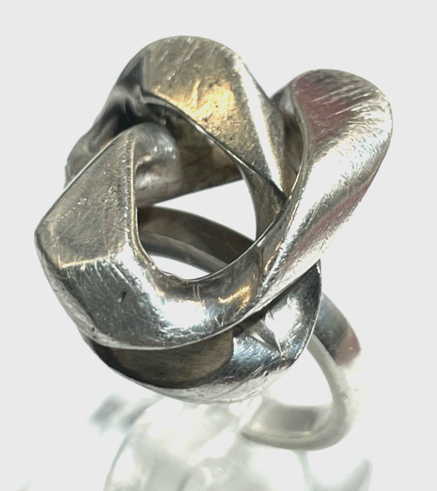 Massiver 925 Silber Ring Panzerkette Glied Unikat Silberschmied unisex RG 541