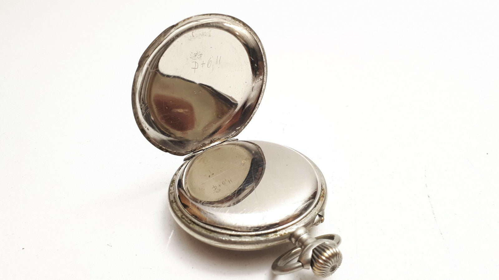 Taschenuhr um 1900 - Emaille Ziffernblatt - Kronen Aufzug - kleine Sekunde 3