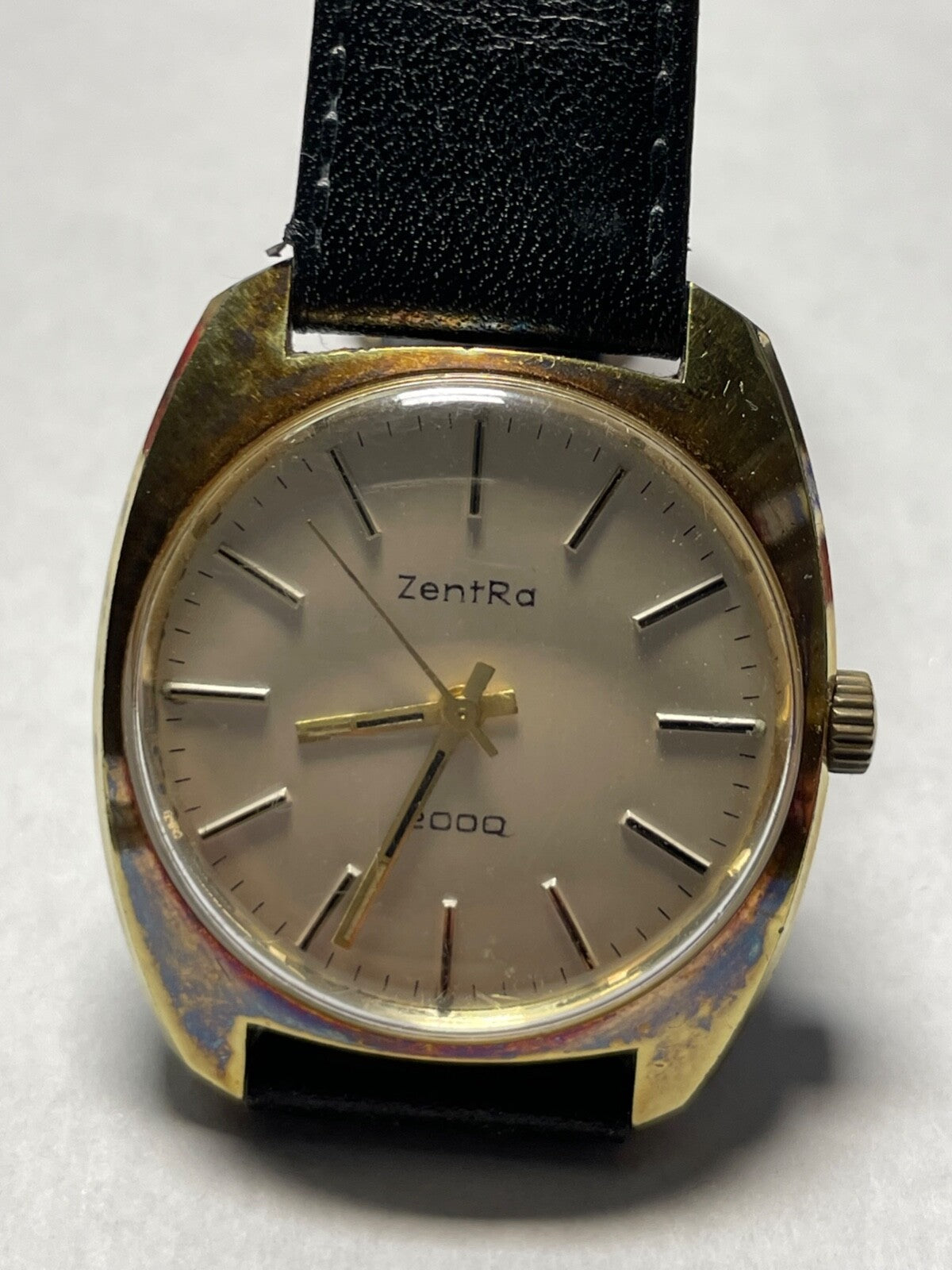 Gepflegte vintage ZENTRA 2000 Herrenuhr Handaufzug Herren Armbanduhr vergoldet7