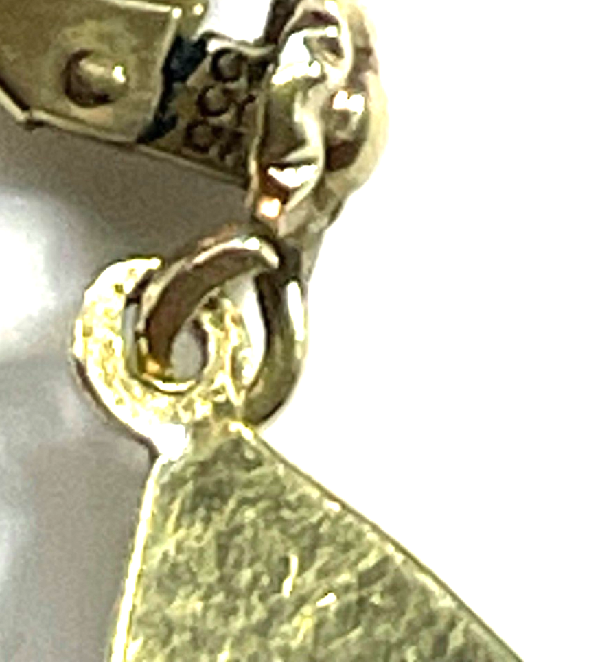 Antik 333 Gold 8 K Ohrringe Ohrhänger  elegant im Biedermeier Stil L 31 mm7