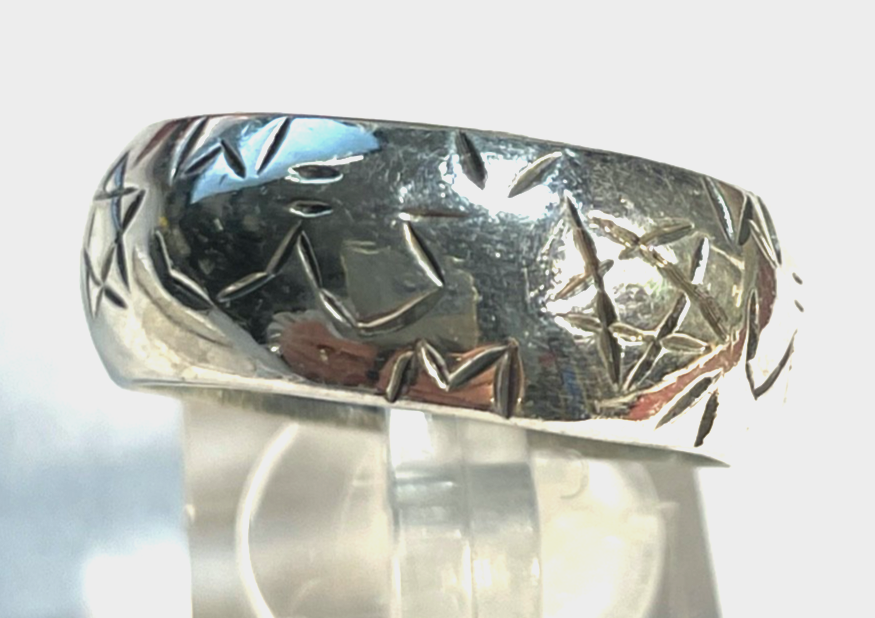 Unisex solider 925 Silber Ring Pentagramm  Ø 20 mm RG 63 Handarbeit gepflegt1