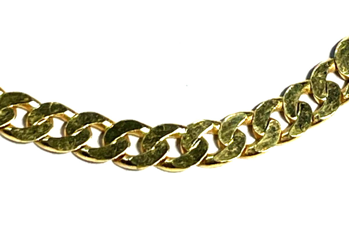 333 Gold 8 K Gelbgold Armband Flachpanzer unisex L 20 cm B 4 mm sehr gepflegt4