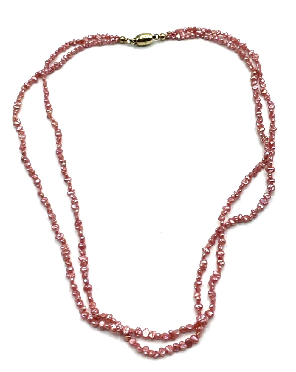 2 reihige pink Perlenkette Flußperlen 585 Gold 14 K Schliesse Juwelier JKa 42 cm5